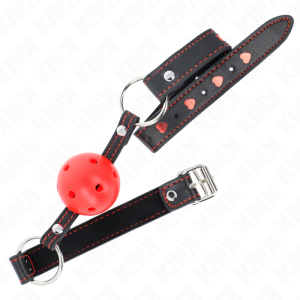 Kink Collar & GAG Holharde Rode Balprop Model 2 Kink Collar & GAG Holharde Rode Balprop Model 2 - Afbeelding 2
