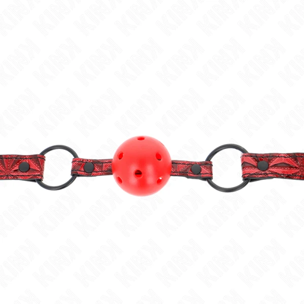 Kink Collar & GAG Bal knevel met ruitpatroon en verstelbare riem