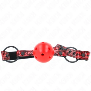 Kink Collar & GAG Ballknebel mit Rautenmuster und verstellbarem Riemen
