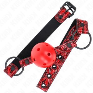 Kink Collar & GAG Bal knevel met ruitpatroon en verstelbare riem Kink Collar & GAG Bal knevel met ruitpatroon en verstelbare riem - Afbeelding 2