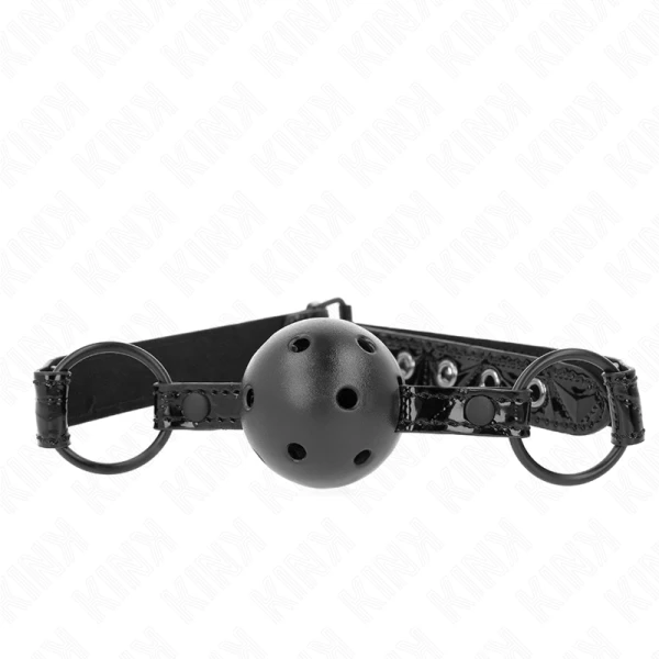 Kink Collar & GAG-bal met ruitpatroon en verstelbare riem