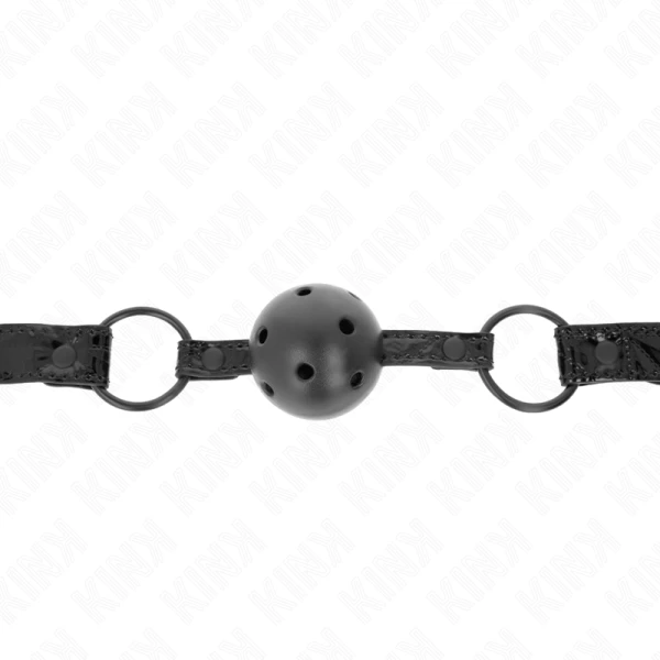 Kink Collar & GAG-bal met ruitpatroon en verstelbare riem