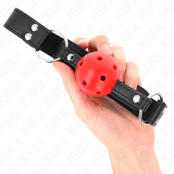 Kink Collar & GAG Bal Knevel met verstelbare leren riemen Kink Collar & GAG Bal Knevel met verstelbare leren riemen