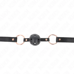 Kink Collar & GAG Ballknebel mit TPE-Kugel, schwarz
