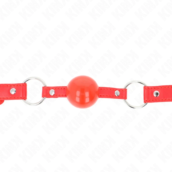 Kink Collar & GAG Bal knevel met slot, rood Kink Collar & GAG Bal knevel met slot, rood