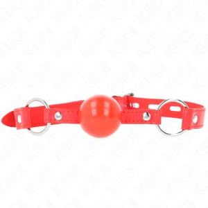 Kink Collar & GAG Bal knevel met slot, rood