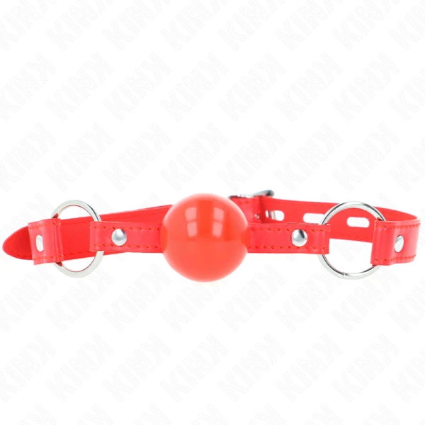 img_189689_410f011a1e1ca1b0e2aa3c0254ad9589_1.png Kink Collar & GAG Bal knevel met slot, rood