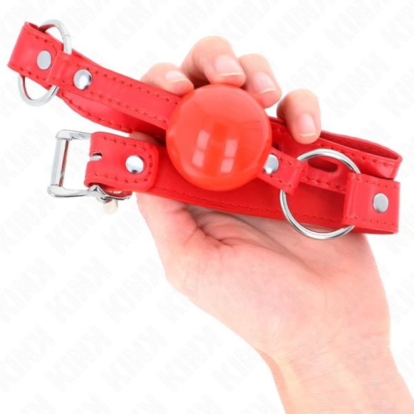 Kink Collar & GAG Bal knevel met slot, rood Kink Collar & GAG Bal knevel met slot, rood