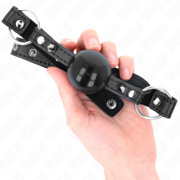 Kink Collar & GAG Bal Knevel met Puntnagel en Kliksluiting