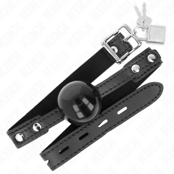 Kink Collar & GAG Soft TPE Bal-knevel met verstelbare riem