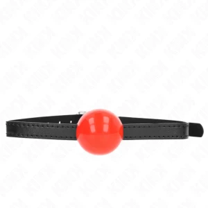 Kink Collar & GAG Ballknebel Rot mit festem Silikonball