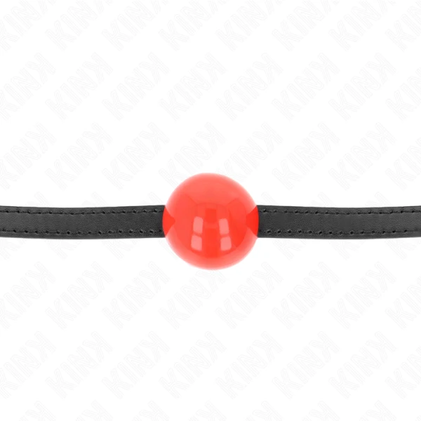 Kink Collar & GAG Ballknebel Rot mit festem Silikonball