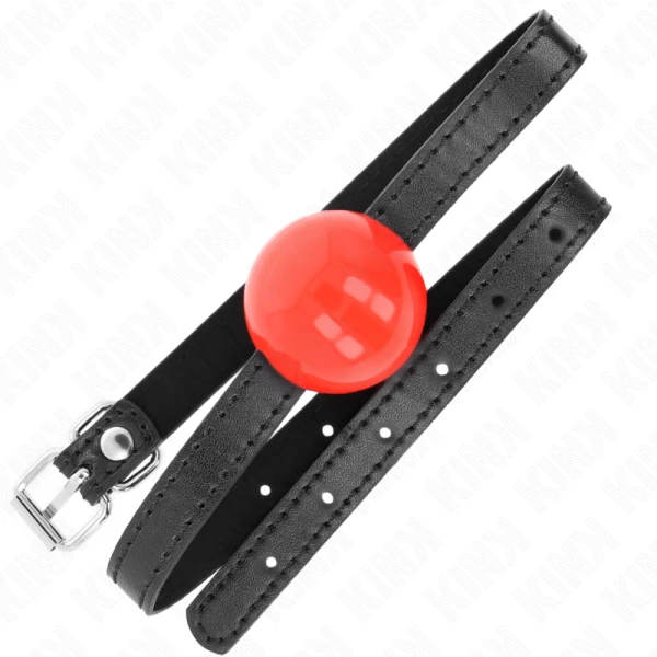 Kink Collar & GAG Ballknebel Rot mit festem Silikonball