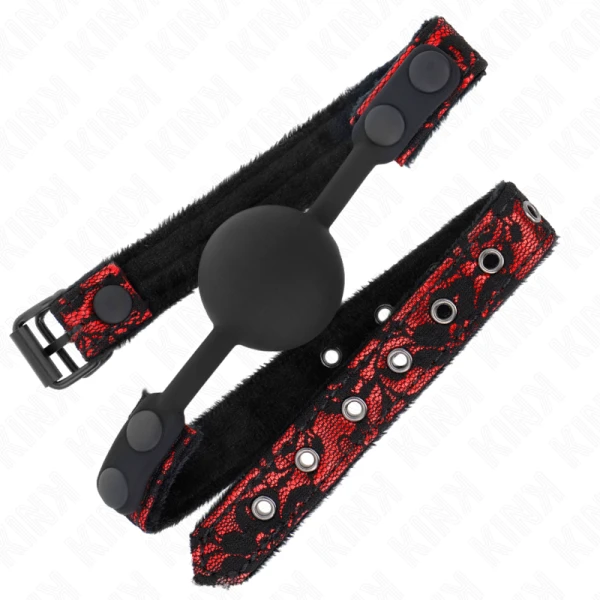 Kink Collar & GAG Silicone bal-knevel met verstelbare riem