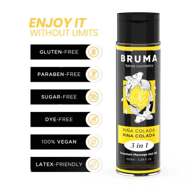 Bruma Massageolie met warmte-effect Pina Colada 3 in 1