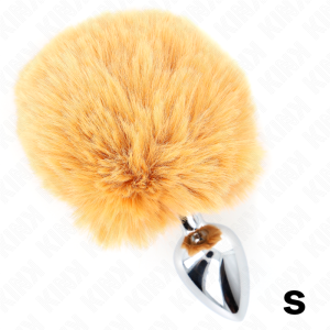 Kink Pleasure Plugs Anaalplug met beige konijnenstaart van kunstbont Kink Pleasure Plugs Anaalplug met beige konijnenstaart van kunstbont - Afbeelding 2