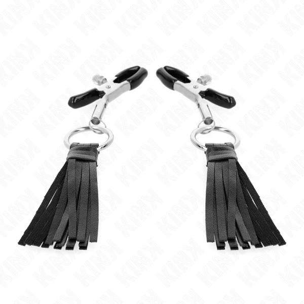 Kink Nipple Grip Kunstleder-Quasten Nippelklemmen
