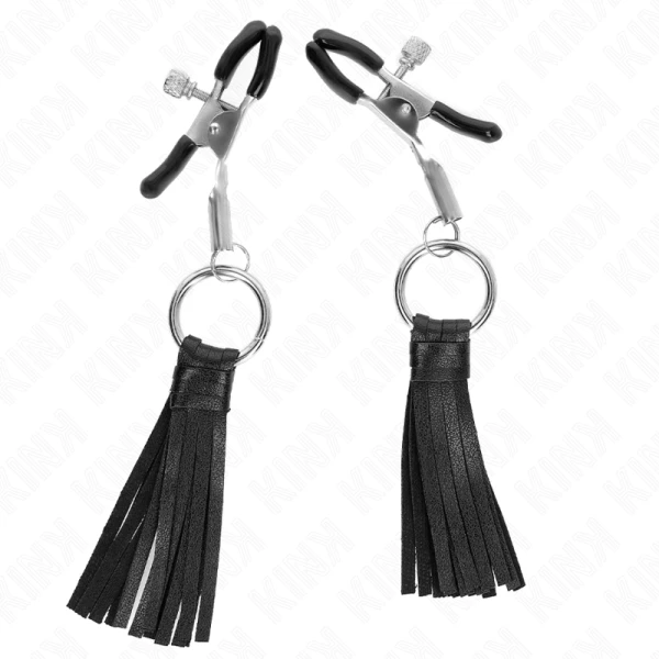 Kink Nipple Grip Kunstleder-Quasten Nippelklemmen