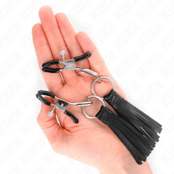Kink Nipple Grip Kunstleder-Quasten Nippelklemmen