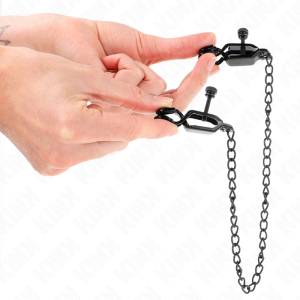 Kink Nipple Grip Nippelklemmen met ketting zwart Kink Nipple Grip Nippelklemmen met ketting zwart - Afbeelding 3