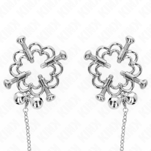 Kink Nipple Grip metalen bloem-nippelklemmen met ketting Kink Nipple Grip metalen bloem-nippelklemmen met ketting - Afbeelding 3