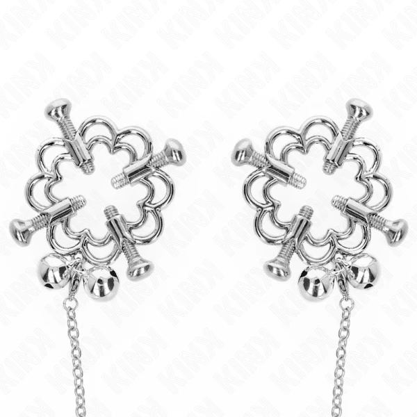 Kink Nipple Grip metalen bloem-nippelklemmen met ketting