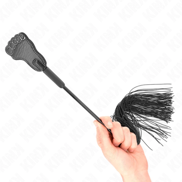 Kink Impact & Touch Fußförmiges Paddel mit Quastenpeitsche