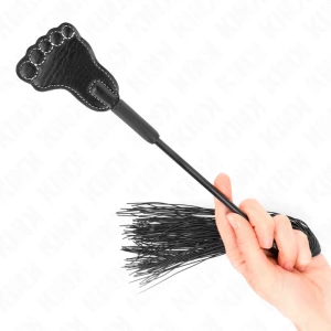 Kink Impact & Touch Foot-Shaped Paddle with Tassel Whip