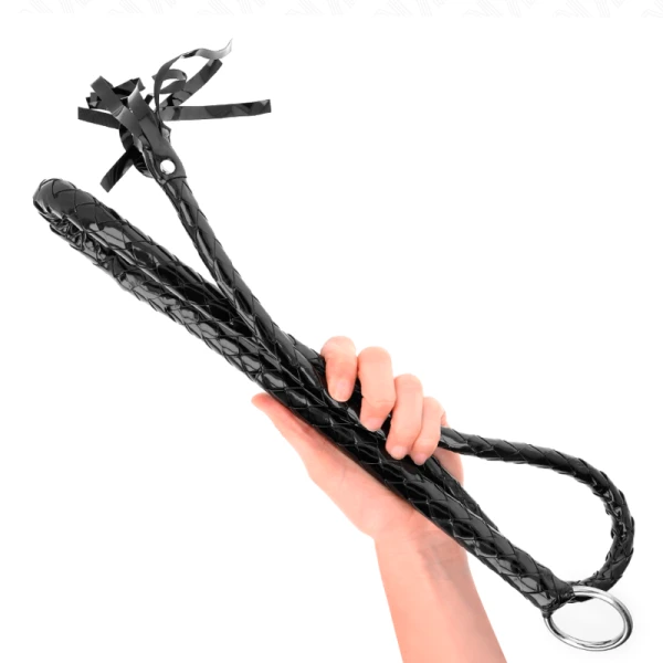 Kink Impact & Touch Lange glanzende PVC-zweep Kink Impact & Touch Lange glanzende PVC-zweep