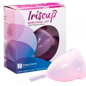 Iriscup Menstruatiecup groot roze met sterilisatiezakje