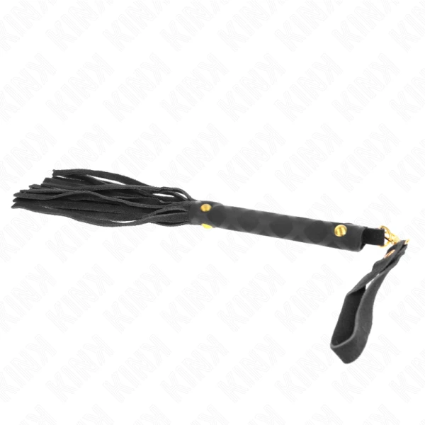 Kink Impact & Touch Wildleder Mini-Peitsche schwarz