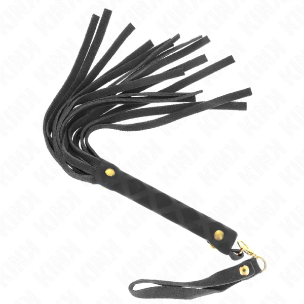 Kink Impact & Touch Wildleder Mini-Peitsche schwarz