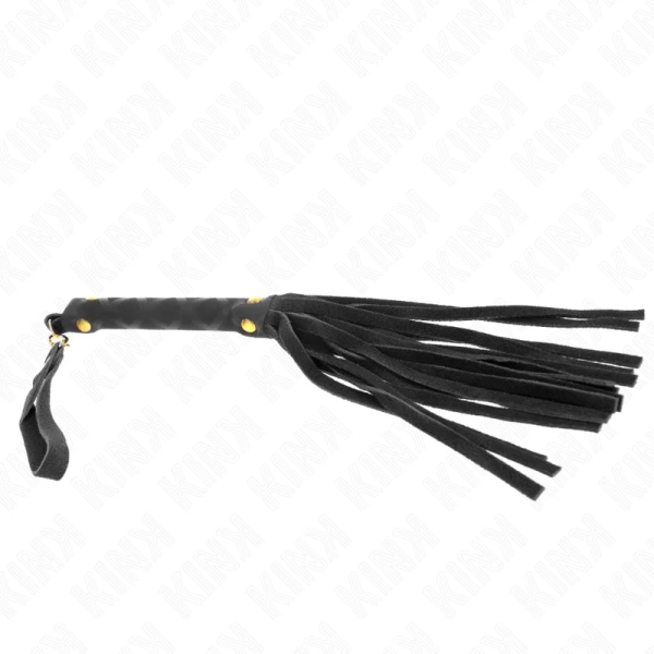 Kink Impact & Touch Wildleder Mini-Peitsche schwarz