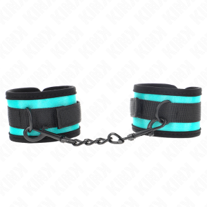 Kink Wrist Restraint Nylon-handboei met klittenband zwart-blauw verstelbaar Kink Wrist Restraint Nylon-handboei met klittenband zwart-blauw verstelbaar - Afbeelding 2