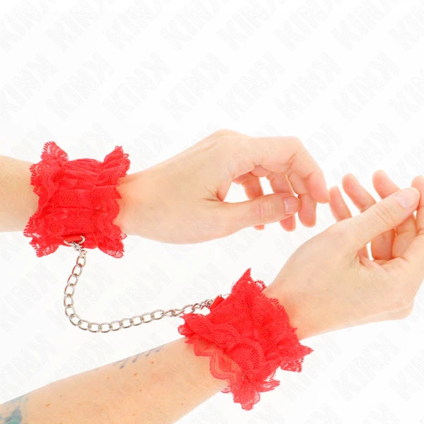 img_190514_30b1e9412785283f1fa66c4dae1410c7_1.png Kink Wrist Restraint elastische polsboeien van kant rood