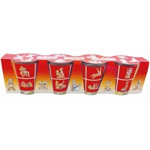 Diablo Picante Kamasutra-Shotglaasjes Set met 4 Penis-Shotglaasjes