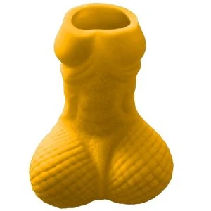 Diablo Picante Penis-Schnapsglas geel voor feesten