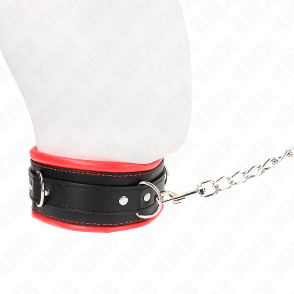 Kink schwere Halskette mit Gürtel verstellbar Schwarz