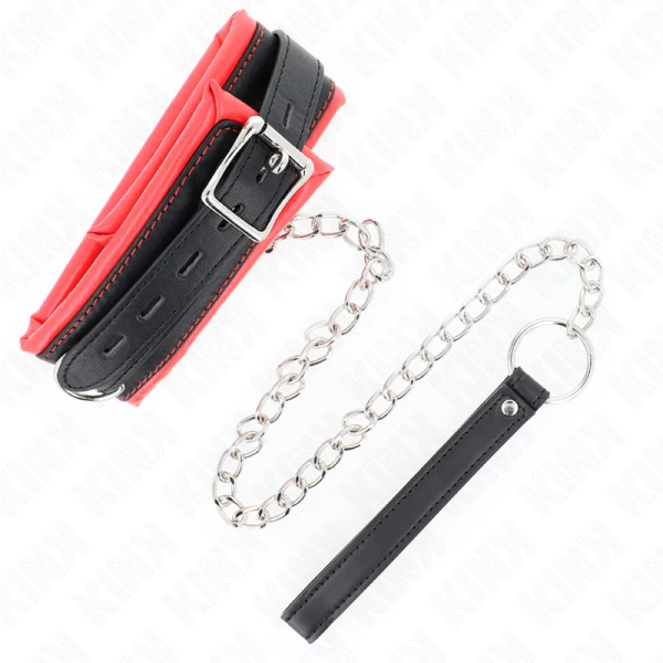 Kink schwere Halskette mit Gürtel verstellbar Schwarz