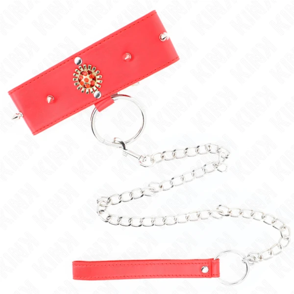 Kink Collar & GAG Diamantketting met riem, verstelbaar