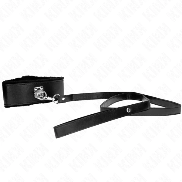 Kink Collar & GAG halsband met riem, zwart Kink Collar & GAG halsband met riem, zwart