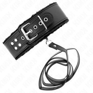 Kink Collar & GAG halsband met riem, zwart Kink Collar & GAG halsband met riem, zwart - Afbeelding 2
