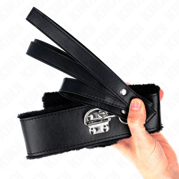 Kink Collar & GAG halsband met riem, zwart Kink Collar & GAG halsband met riem, zwart
