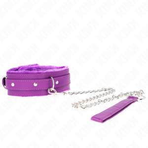 Kink Collar & GAG Halsband met riem in paars Kink Collar & GAG Halsband met riem in paars - Afbeelding 2