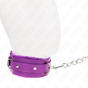 Kink Collar & GAG Halsband met riem in paars Kink Collar & GAG Halsband met riem in paars - Afbeelding 4