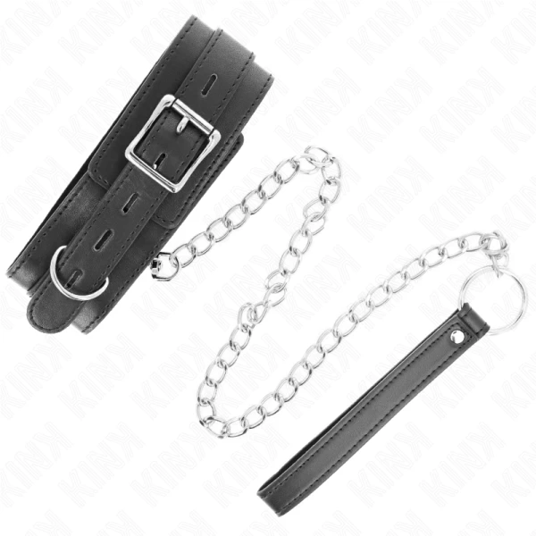 Kink Collar & GAG Halsband met riem en banden Zwart Kink Collar & GAG Halsband met riem en banden Zwart