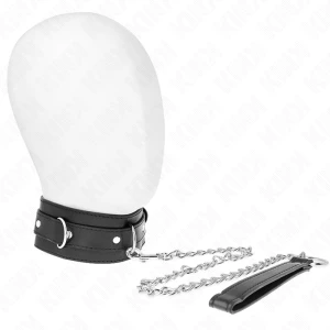 Kink Collar & GAG Halsband mit Gürtel und Riemen Schwarz