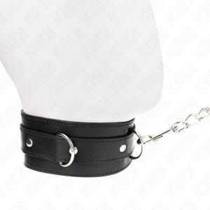 Kink Collar & GAG Halsband met riem en banden Zwart Kink Collar & GAG Halsband met riem en banden Zwart - Afbeelding 3