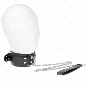 Kink Collar & GAG Halskette mit Riemen, verstellbar, Silber