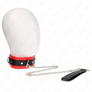 Kink Collar & GAG Collar with Leash Model 3 Red